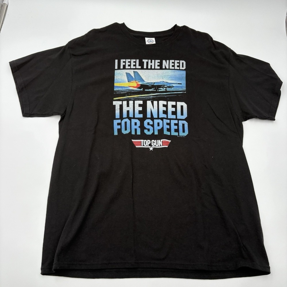 Top Gun T Shirt Mens XL Black Cotton Movie Graphic Tee